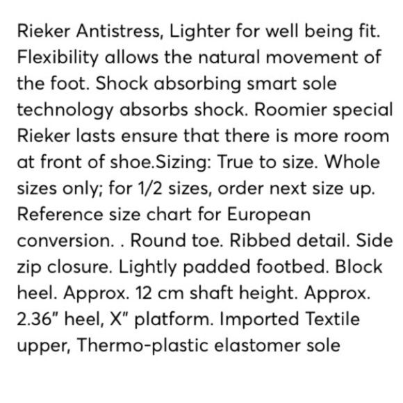 NIB Rieker Ivonne 73 Block Heel Ankle Bootie Boots Black EU 39 US 8 - Picture 11 of 12